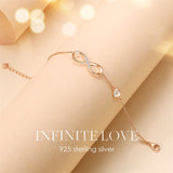 Infinity Heart Symbol Charm Link Bracelet for Women 925 Sterling Silver  Adjustable Anniversary Jewelry Christmas Birthday Gifts