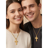 14K Gold Plated Cross Pendant necklace