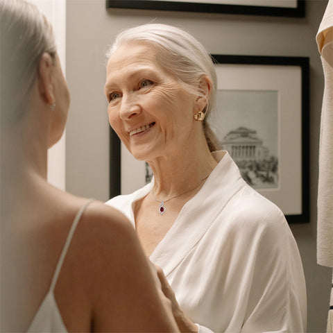 Sterling Silver Teardrop Birthstone Infinity Love Necklace for Women