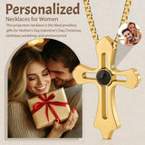 14K Gold Plated Personalized Photo Projection Necklace Christmas Birthday Valentine's Day Memorial Gift