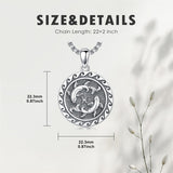 Sterling Silver 12 Zodiac Astrology Horoscope Pendant Necklace