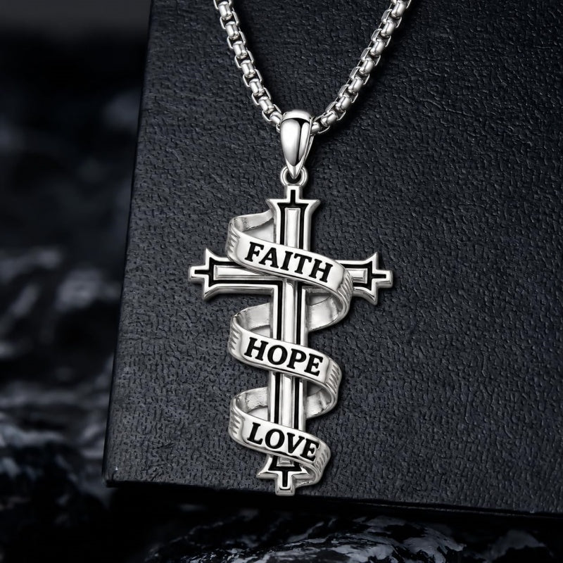 Sterling Silver Cross Pendant Necklace Christian Religious Jewelry Gifts for Anniversary