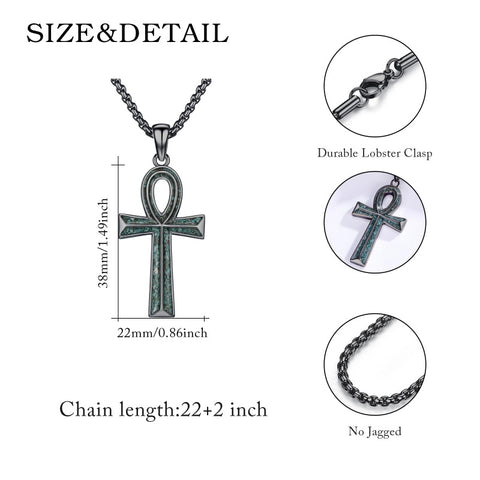 14K Gold Plated Cross Pendant Necklace Protection Jewelry Religious Gift