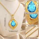 14K Gold Plated  Birthstone Celtic Knot Infinity Necklace  Birthday Christmas Jewelry Gift