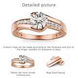 Sterling Silver 10K 14K 18K Gold Personalized Engraved 1-3 Carat Round Moissanite   Anniversary  Engagement Ring