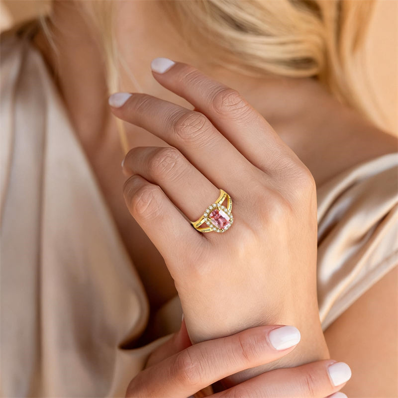 Copper Personalized Birthstone Engraved Class Ring for Her