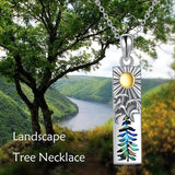 Mountain Necklace for Women  Silver Nature Necklace Jewelry Gift for Skiers, Hikers, Campers, Climbers and Nature Lovers