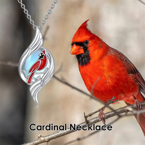 Sterling Silver Dove Hummingbird Red Cardinal Pendant Necklace