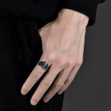 Sterling Silver Personalized  Birthstone Engraved Pattern High School College Class Ring Gift for Graduates