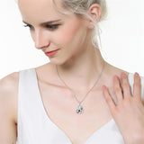 Sterling Silver Moonstone Pug Chihuahua Poodle German Shepherd Maltese Pendant Necklace Engraved wth I Love You Forever