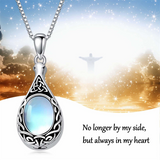 Sterling Silver Personalized Engraved Moss Agate Larimar Moonstone Opal Turquoise Urn Necklace for Ashes