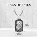 Sterling Silver Tiger Eagle Lion Dragon Phoenix Necklace for Men Animal Jewelry Gifts for Chrismas Birthday