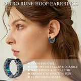 14K Gold Plated  Viking Hoop Earrings