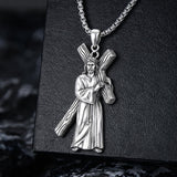 Sterling Silver Cross Pendant Necklace Christian Religious Jewelry Gifts for Anniversary