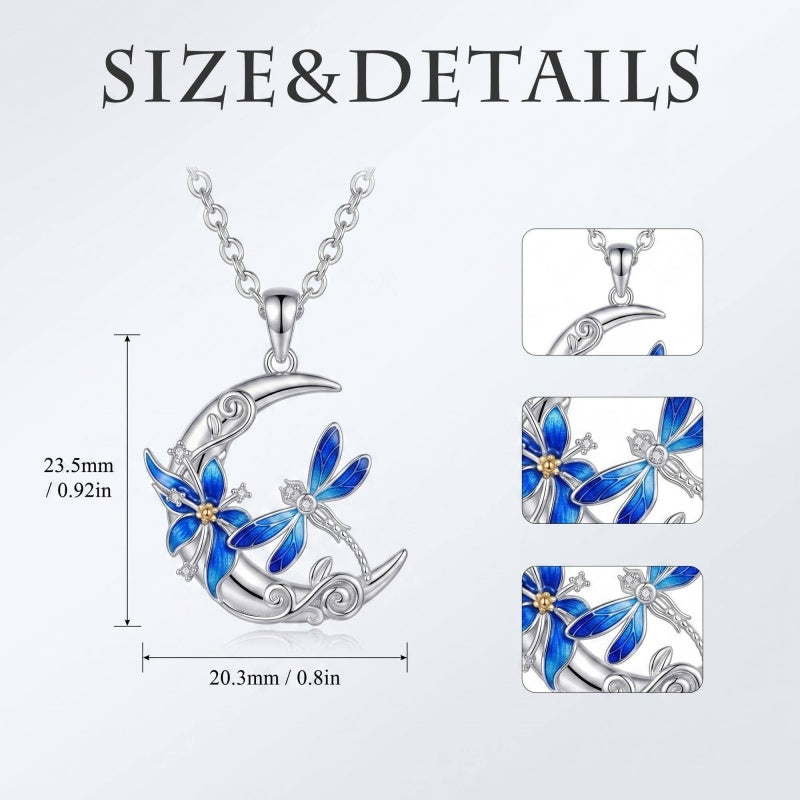 Sterling Silver Dragonfly  Cardinal Butterfly Hummingbird Pendant Necklace Gift for Women