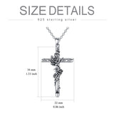 Sterling Silver Cross Clover Rose Turquoise Moss Agate Healing Crystal  Tree of Life Christ Crucifix Pendant Necklace