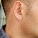 14K Gold Plated Viking  Hoop Earrings for Men