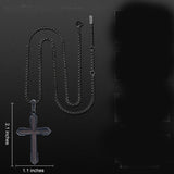 14K Gold Plated Wooden Cross Necklace  Christian Jewelry Gifts for Men