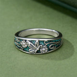 Sterling Silver Turquoise  Dragonfly Hummingbird Turtle Butterfly Mountain Celtic Knot Lotus Ring  Gifts for Women