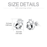 Sterling Silver Cow Stud Earrings