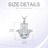 Sterling Silver Hamsa Tree of Life Viking Lion Butterfly Evil Eye Yin Yang Eye of Horus Pendant Necklace