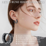14K Gold Plated  Viking Hoop Earrings