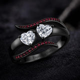 Sterling Silver 10K 14K 18K Gold Custom Engraved  Moissanite Gothic Ring for Women Halloween Gift