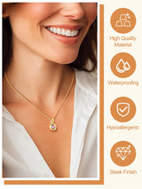 Sterling Silver Personalized  Birthstone Infinity Necklace for Women