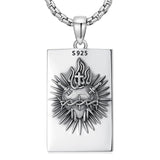 Sterling Silver Saint Anthony Saint Jude Saint Christopher   Saint Michael Amulet Religious Pendant Necklace