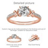 Sterling Silver 10K 14K 18K Gold Personalized Engraved 1-3 Carat Round Moissanite   Anniversary  Engagement Ring