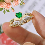 Copper Sterling Silver Personalized Birthstone High School College Class Ring Graduation Memorial Rings Gifts for Her