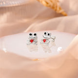 925 Sterling Silver Frog Stud Earrings