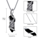 Saint Michael Necklace 925 Sterling Silver Pendant Crystal Catholic Religion Protection Jewelry Gifts for Women Men