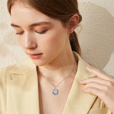 Sterling Silver Crystal Tree of Life Family Pendant Necklace for 1 to 5 Children