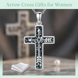 Sterling Silver Cross Pendant Necklace for Women Southwestern Cross Jewelry Gifts