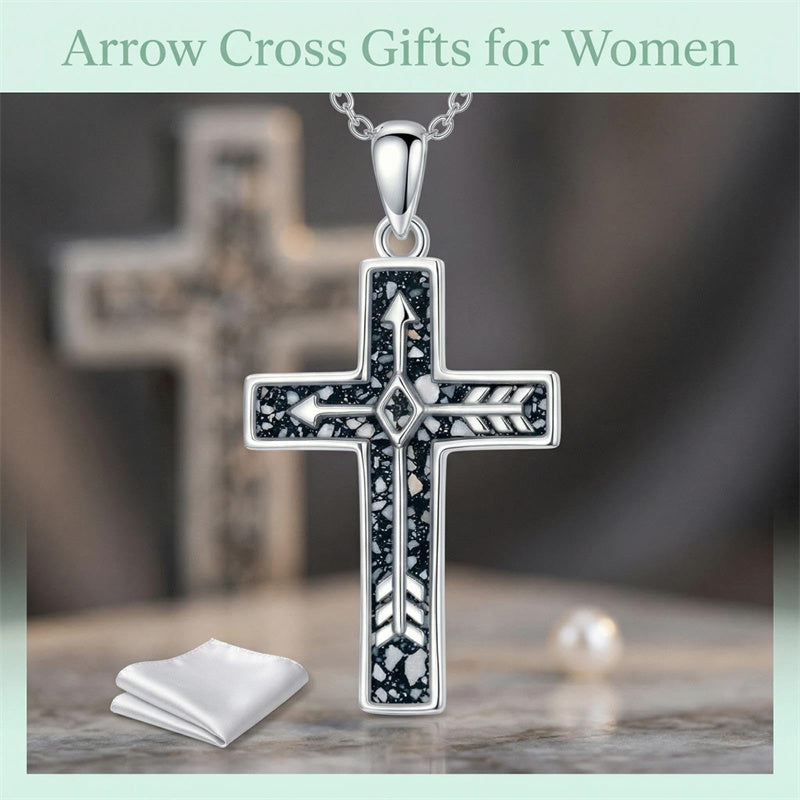 Sterling Silver Cross Pendant Necklace for Women Southwestern Cross Jewelry Gifts