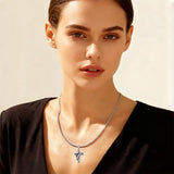 Sterling Silver Cross Pendant Necklace Christian Religious Jewelry Gifts for Anniversary