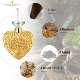 10K Gold Cremation Jewelry for Ashes Personalize Solid Gold Tree of Life Heart Urn Necklace for Ashes