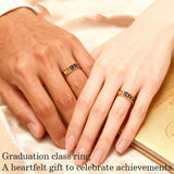 Copper Personalized Engraved Birthstone High School College Class Ring Graduation Ring