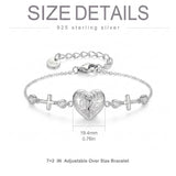 Sterling Silver Dragonfly Butterfly Cardinal Hummingbird Jesus Fish Lotus Daisy Sunflower Rose Faith Cross Bracelet