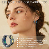 14K Gold Plated  Viking Hoop Earrings