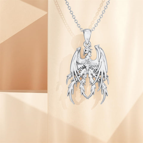Sterling Silver PhoenixRaven Panda Hummingbird Sea Turtle Pendant Necklace Mother's Day Christmas Gifts