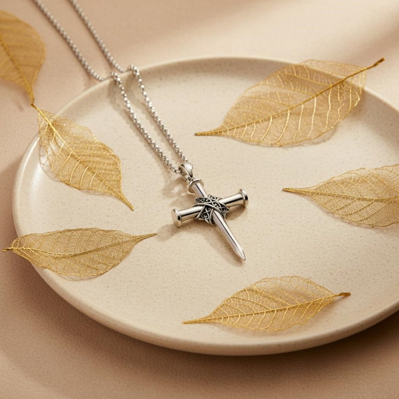 Sterling Silver Cross Pendant Necklace Christian Religious Jewelry Gifts for Anniversary