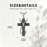 Sterling Silver Praying Hands Angel Sword Wing Cross Pendant Necklace Religious Gifts for Men