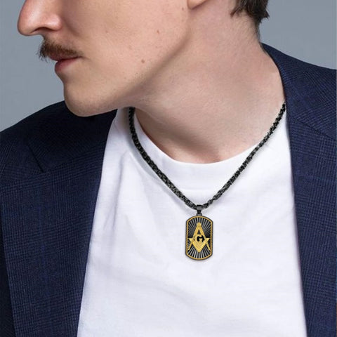 14K Gold Plated Masonic Cross Compass St Michael St Christopher Santa Muerte Star of David Pendant Necklace