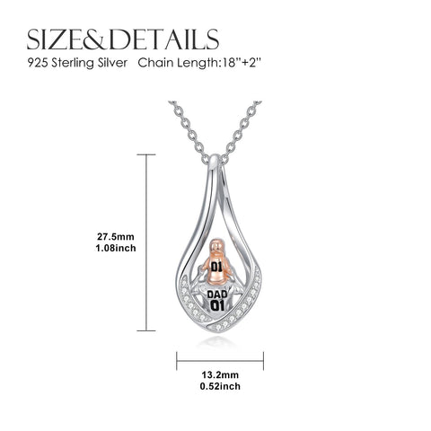 Sterling Silver Tree of Life Father Daughter Sister Pendant Necklace for Women Christmas Gift