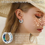 14K Gold Plated  Viking Hoop Earrings