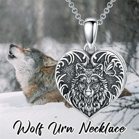 Sterling Silver Heart Rabbit Dog Cat Butterfly Dragonfly Hummingbird Wolf Urn Necklace for Ashes