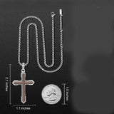 14K Gold Plated Wooden Cross Necklace  Christian Jewelry Gifts for Men
