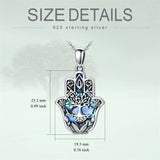Sterling Silver Hamsa Tree of Life Viking Lion Butterfly Evil Eye Yin Yang Eye of Horus Pendant Necklace